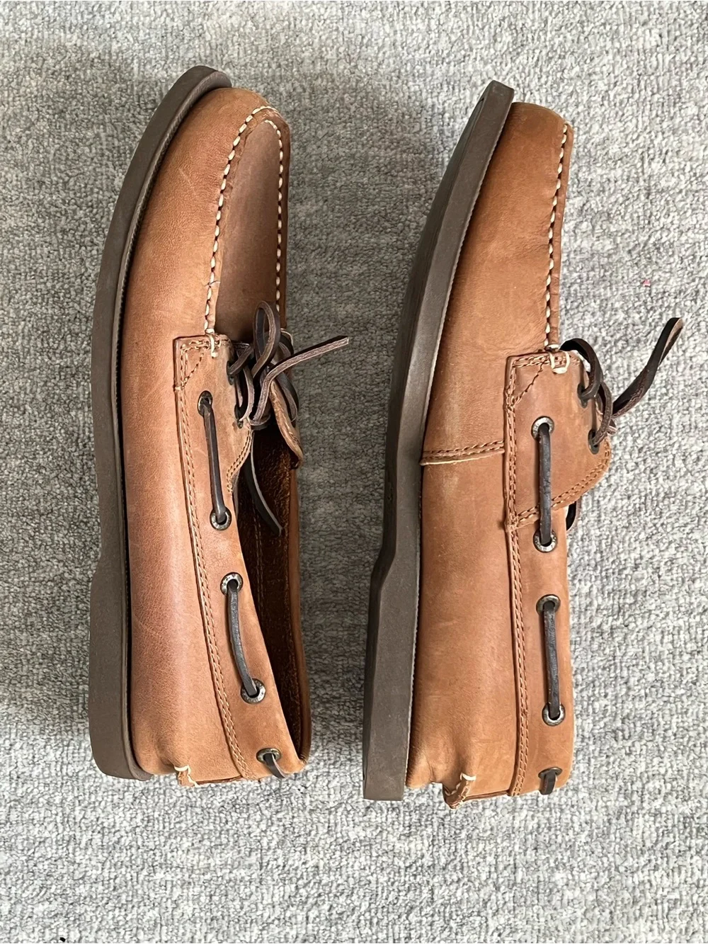 Bass Hampton Core 2 Men’s Brown Leather Boat Shoes Sz. 9 1/2 W